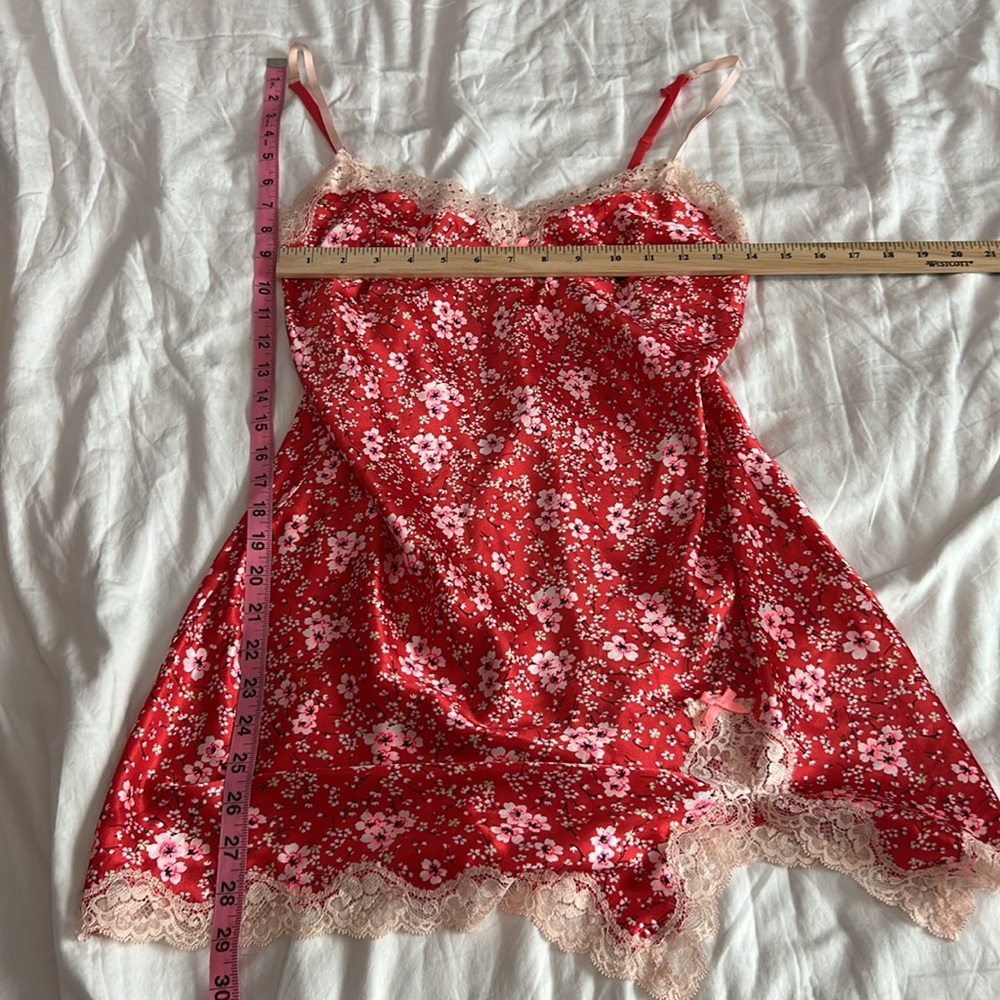 Victoria’s Secret Y2K cherry blossom mini slip dress with bows and gems Medium - Picture 4 of 17